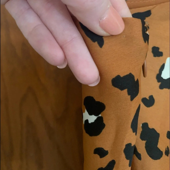 Urban Outfitters Leopard Print Flippy Satin Mini Skirt - Picture 6 of 8